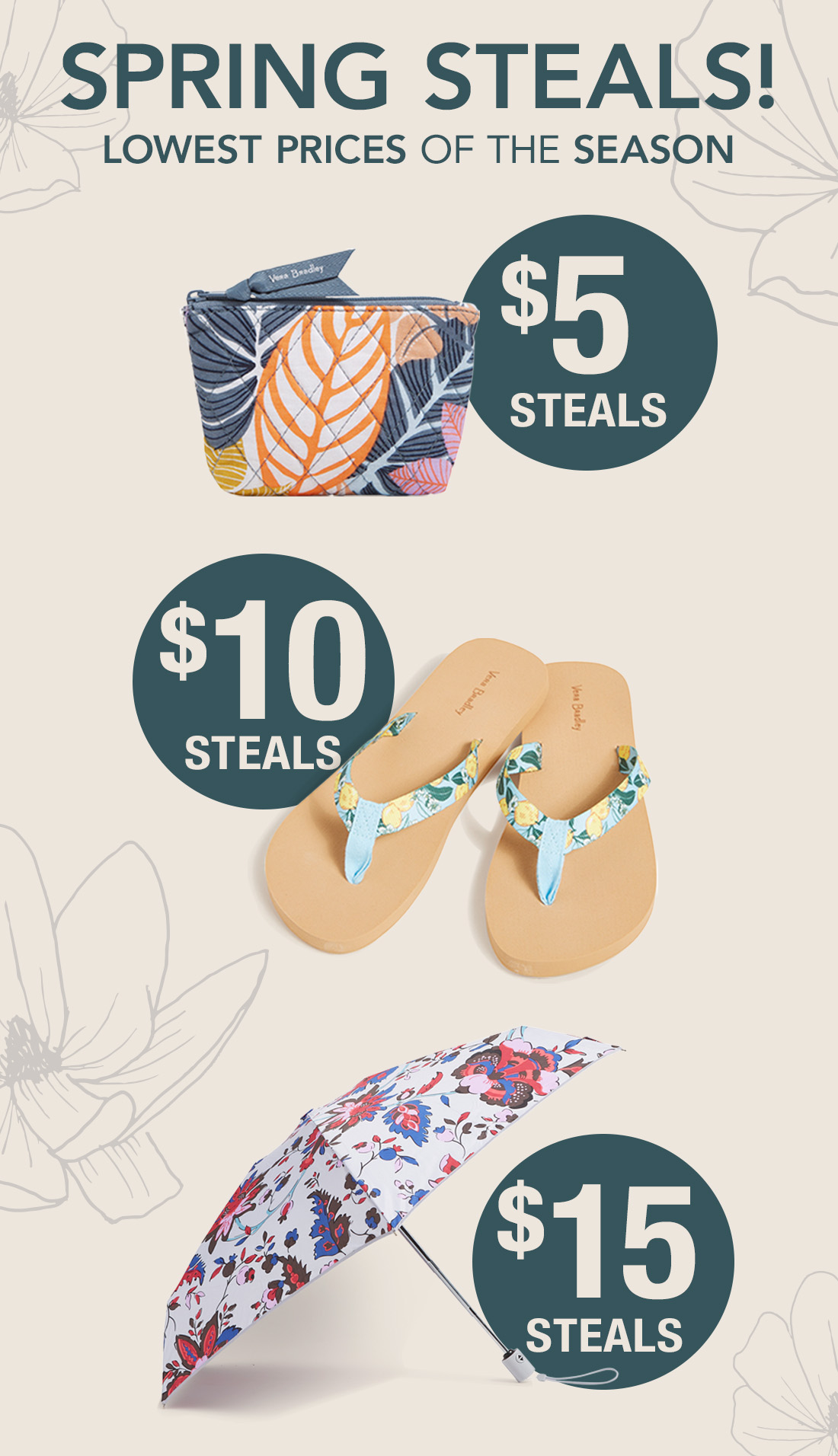 Spring Steals have arrived! Vera Bradley